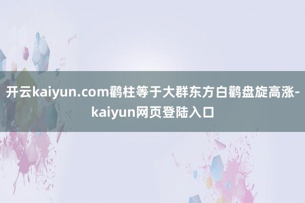 开云kaiyun.com鹳柱等于大群东方白鹳盘旋高涨-kaiyun网页登陆入口